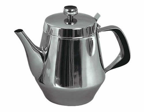 Stainless Steel Gooseneck Tea & Coffee Pot w/ Vented Hinged Lid-1