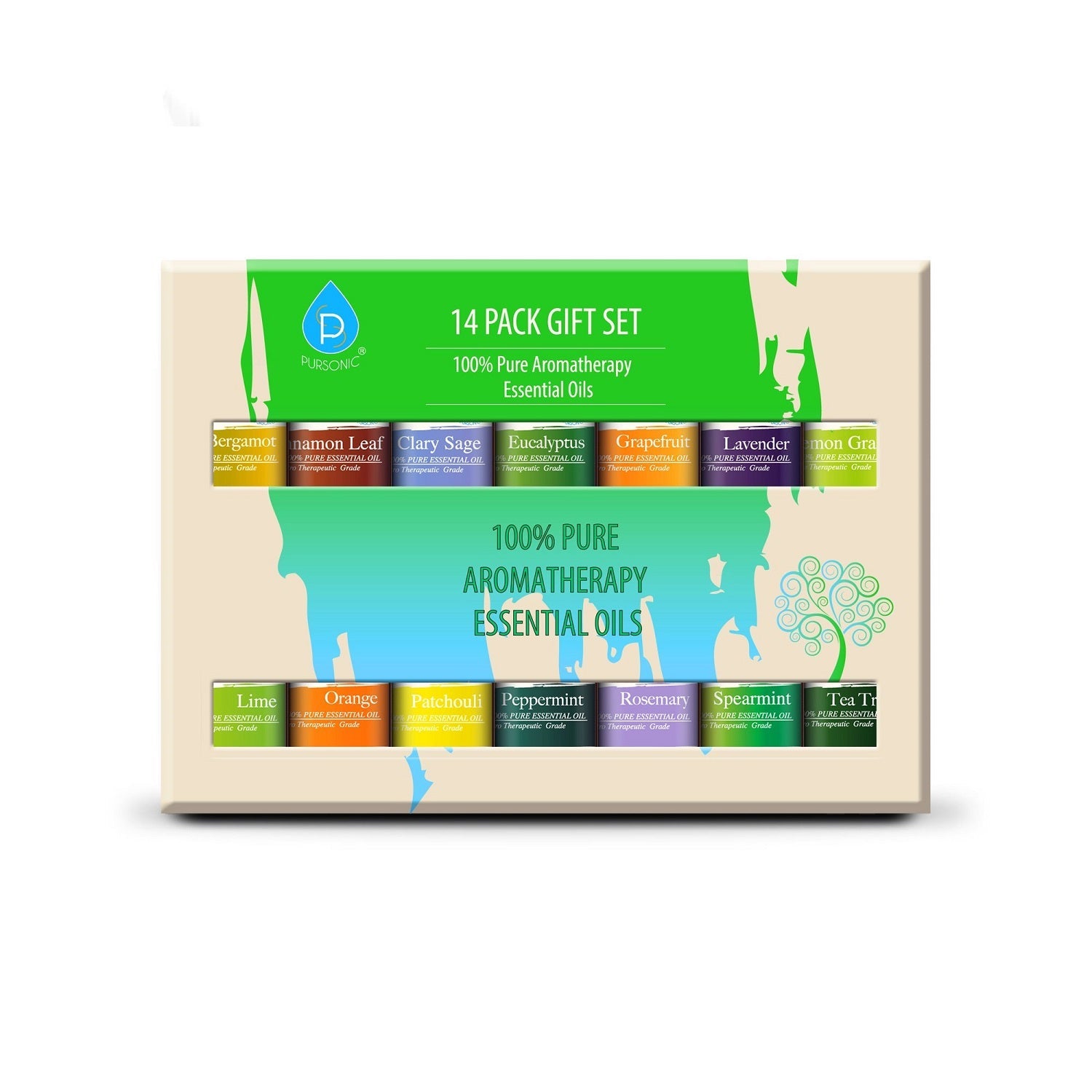 Pure Essential Aromatherapy Oils 14 Fragrance Gift Set 100% Pure