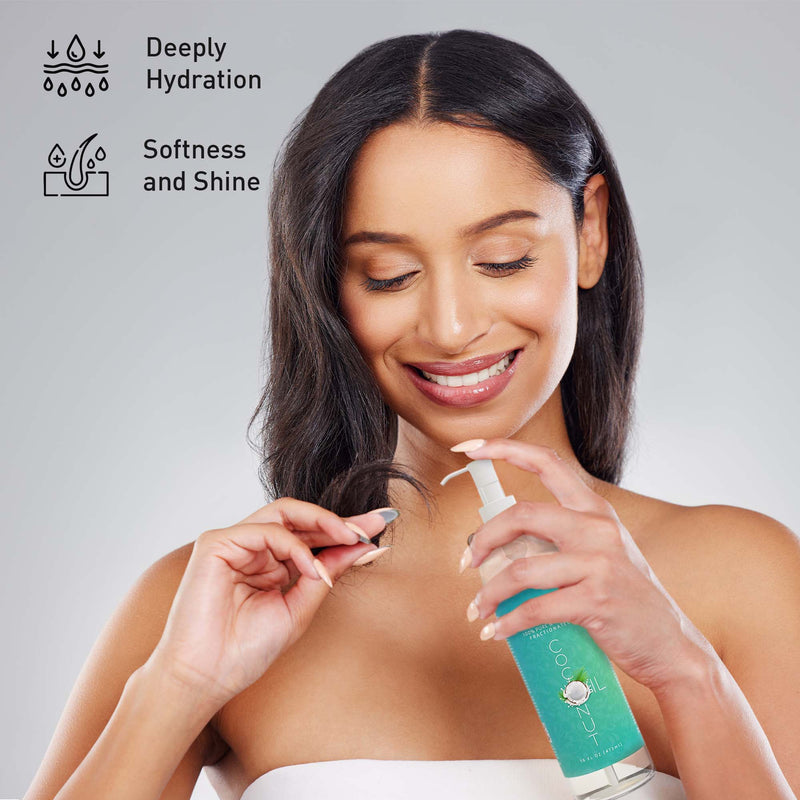 The Ultimate Hair & Skin Restoration Bundle: LED Therapy Brush, Castor Oil, Sweet Almond Oil, & Fractionated Coconut Oil-2