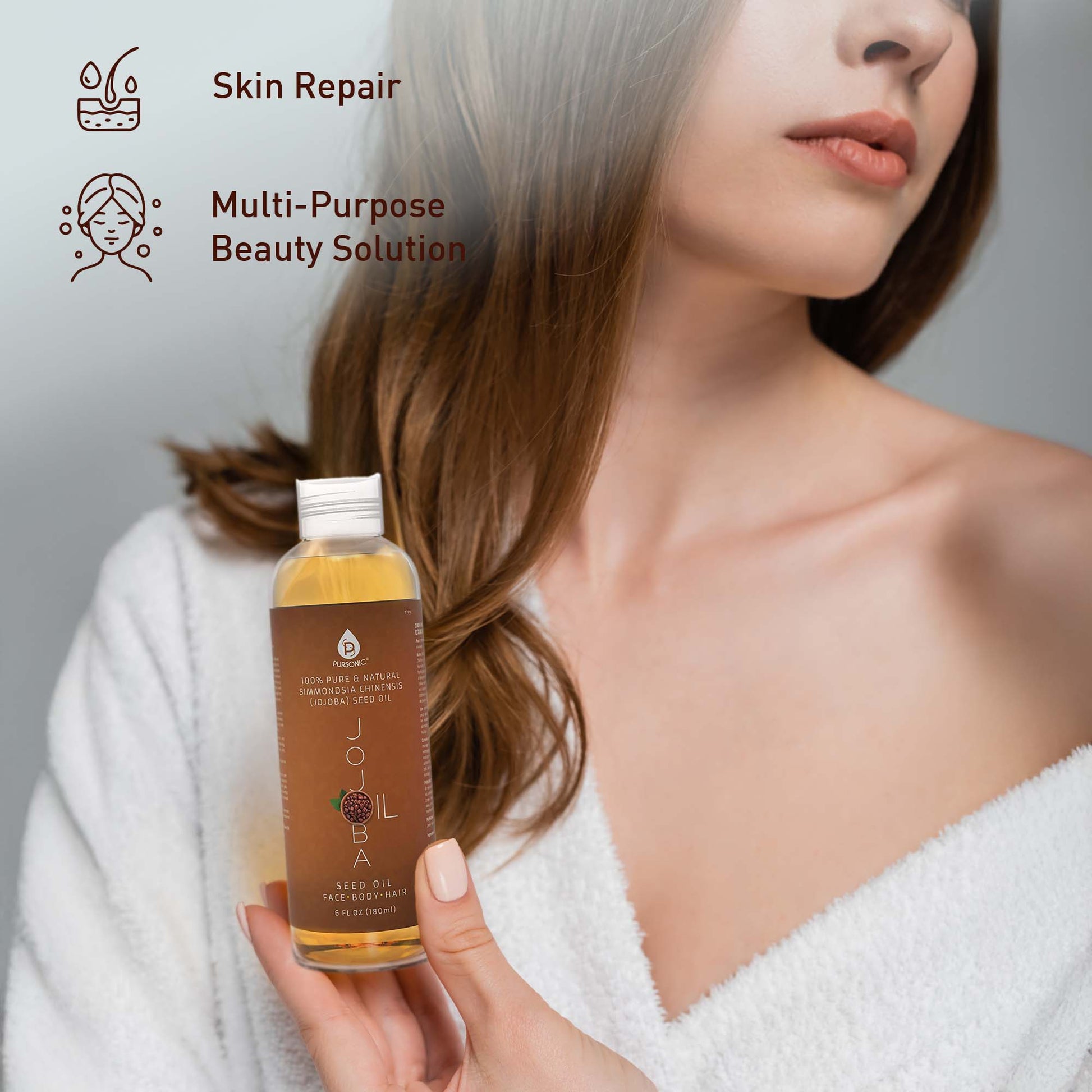 Pursonic Essential Oils & Skin Care Mega Bundle – 100% Pure Golden Jojoba Oil, Rosehip Oil, Sweet Almond Oil, Fractionated Coconut Oil, and Castor Oil-5